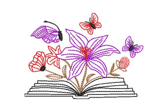 Book with Flower Embroidery Design Review