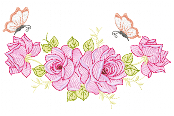 Butterflies Rose Embroidery Design Review