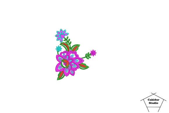 Cyan Pink Flowers