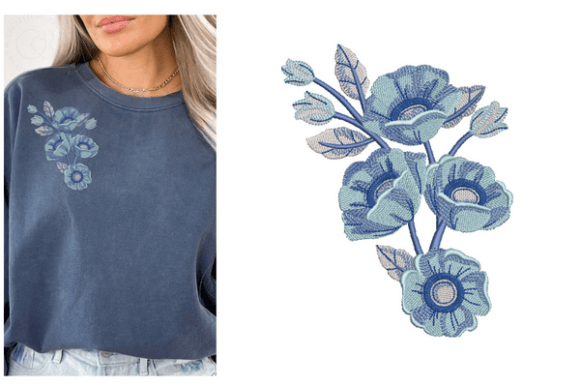 Flower Embroidery Designs Review for Business Merch