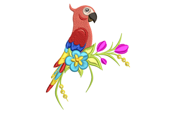 Parrot with Flowers Embroidery Review