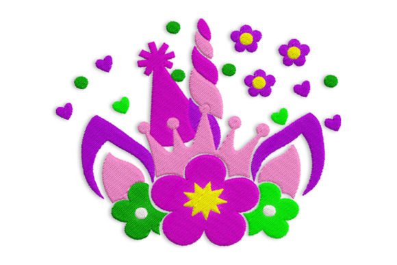 Unicorn Head with Flowers Embroidery Review